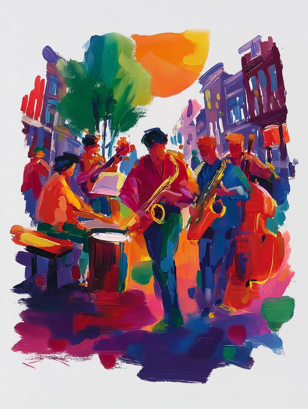Poster over jazzband bij Dag van de amateurkunsten
